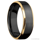 7 mm wide Beveled Zirconium band