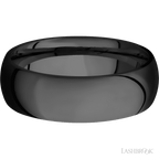 7 mm wide Domed Zirconium band