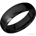7 mm wide Domed Bevel Zirconium band