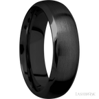 7 mm wide Domed Bevel Zirconium band