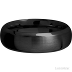 7 mm wide Domed Bevel Zirconium band