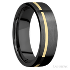 7 mm wide Flat Zirconium band