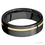 7 mm wide Flat Zirconium band