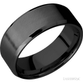 8 mm wide Beveled Zirconium band