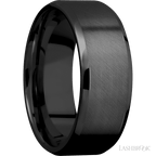 8 mm wide Beveled Zirconium band