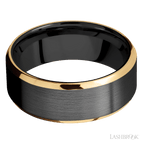 8 mm wide Beveled Zirconium band