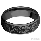 7 mm wide Domed Zirconium band