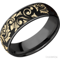 7 mm wide Domed Zirconium band