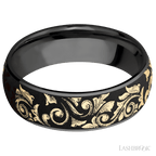 7 mm wide Domed Zirconium band