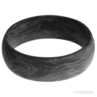 7 mm wide Domed Forged Carbon Fiber band featuring a Whiskey Barrel sleeve