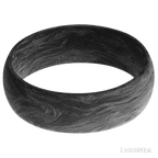 7 mm wide Domed Forged Carbon Fiber band featuring a Whiskey Barrel sleeve