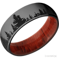 7 mm wide Domed Zirconium band