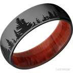 7 mm wide Domed Zirconium band
