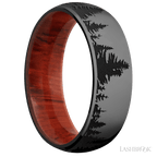 7 mm wide Domed Zirconium band
