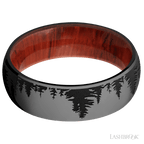 7 mm wide Domed Zirconium band