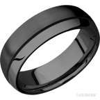 7 mm wide Domed Zirconium band