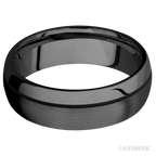 7 mm wide Domed Zirconium band