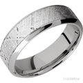 7 mm wide High Bevel 18K White Gold band