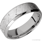 7 mm wide High Bevel 18K White Gold band