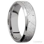 7 mm wide High Bevel 18K White Gold band