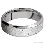 7 mm wide High Bevel 18K White Gold band