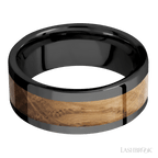 8 mm wide Flat Zirconium band