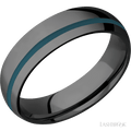 6 mm wide Domed Zirconium band
