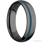 6 mm wide Domed Zirconium band