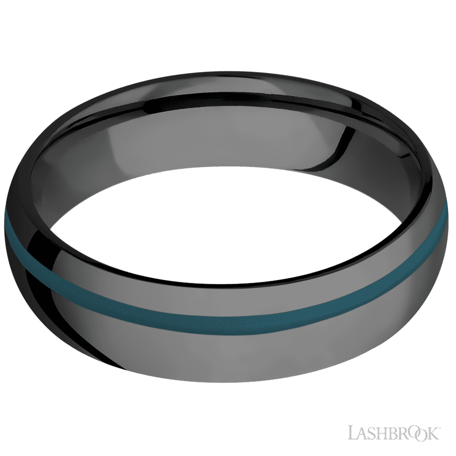 6 mm wide Domed Zirconium band