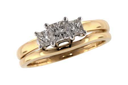 14KT Gold Two-Piece Wedding Set