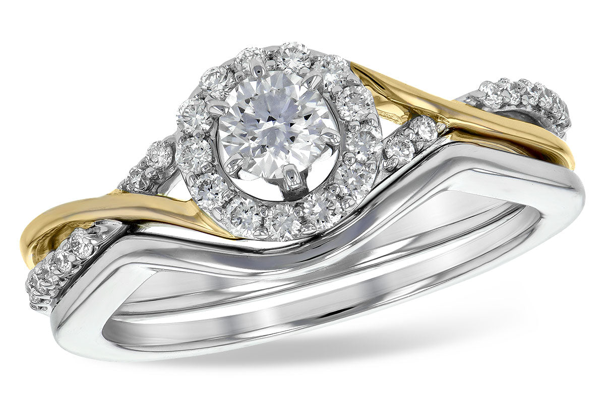 14KT Gold Two-Piece Wedding Set
