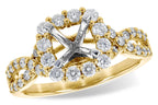 14KT Gold Semi-Mount Engagement Ring