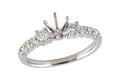 14KT Gold Semi-Mount Engagement Ring