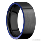 8 mm wide Flat Zirconium band
