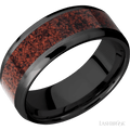 8 mm wide Beveled Zirconium band