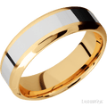 7 mm wide High Bevel 14K Yellow Gold band