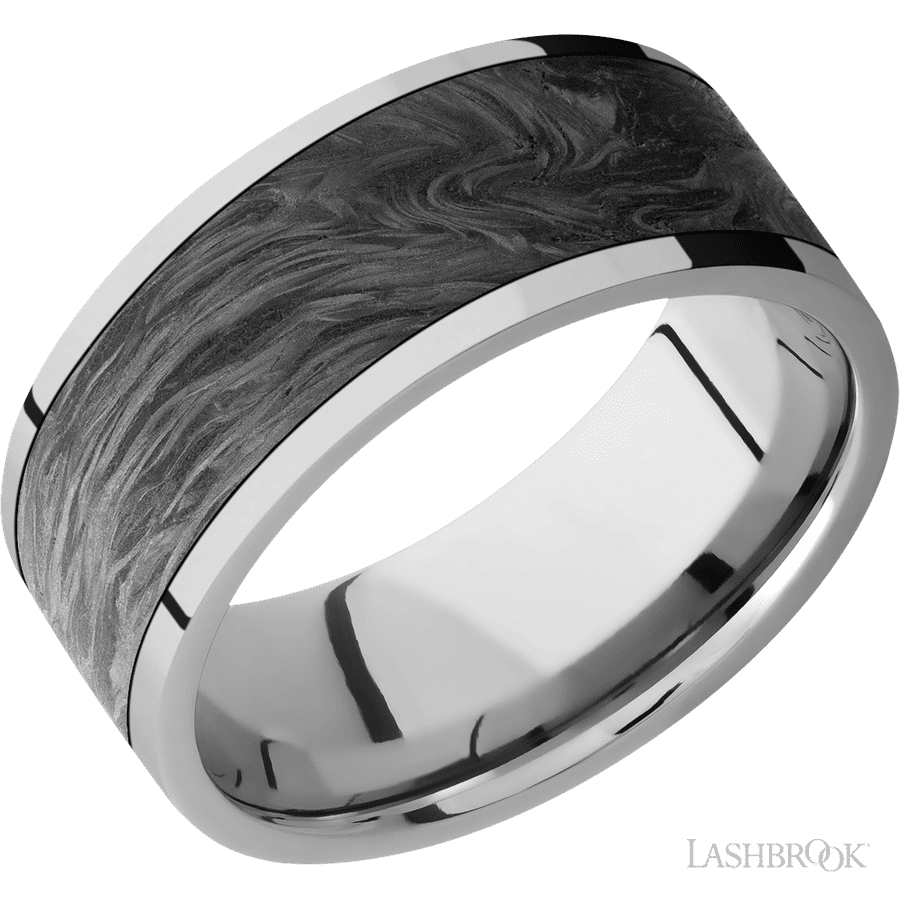 9 mm wide Flat Titanium band