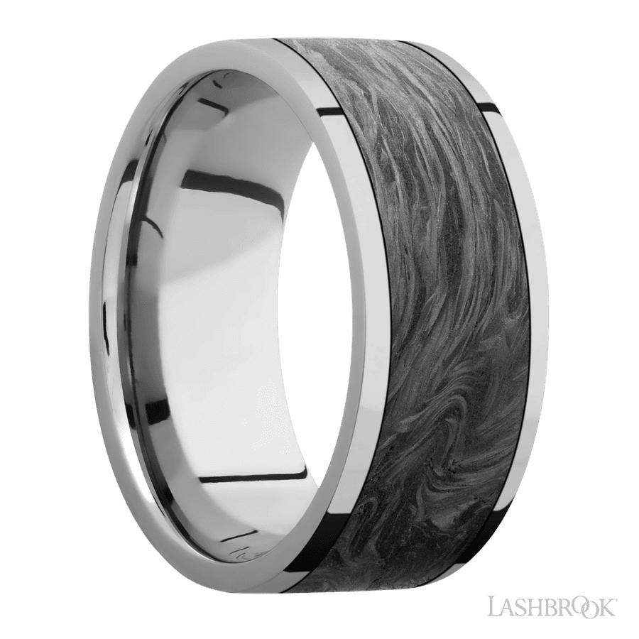 9 mm wide Flat Titanium band