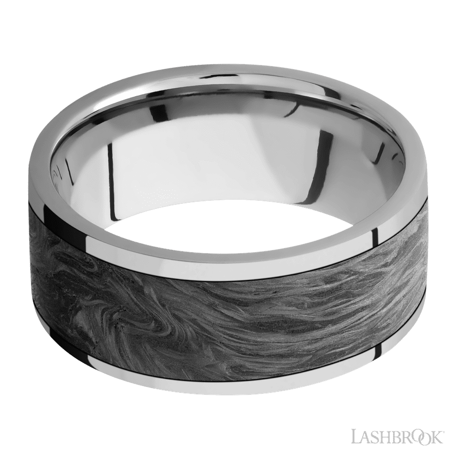9 mm wide Flat Titanium band