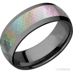8 mm wide Domed Zirconium band