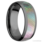 8 mm wide Domed Zirconium band