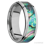 8 mm wide Flat Grooved Edges Cobalt Chrome band