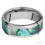 8 mm wide Flat Grooved Edges Cobalt Chrome band