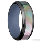 8 mm wide High Bevel Zirconium band