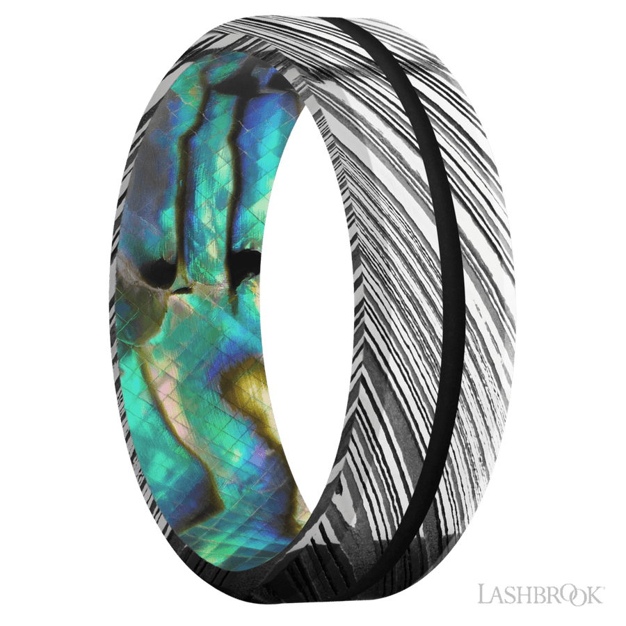 7 mm wide Beveled Woodgrain band