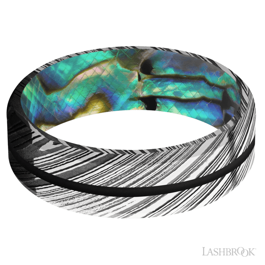 7 mm wide Beveled Woodgrain band