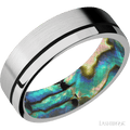 7 mm wide Flat 14K White Gold band