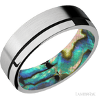 7 mm wide Flat 14K White Gold band