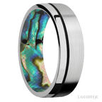 7 mm wide Flat 14K White Gold band