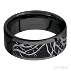 8 mm wide Flat Zirconium band